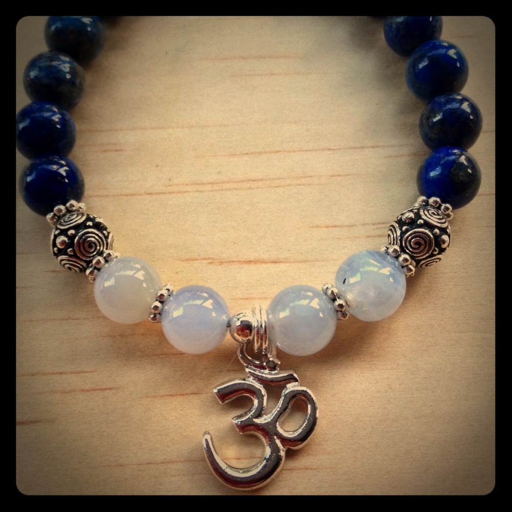Gemstone Ohm Symbol Bracelet